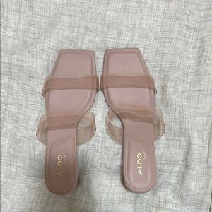 Aldo Women's Nude Pink Slide Sandals